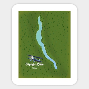 Cayuga Lake USA map Sticker